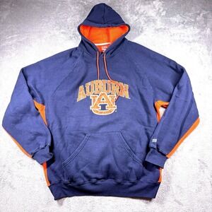 Vintage Auburn Tigers 90s Y2K Hoodie Blue Orange‎ 2XL NCAA Soffe
